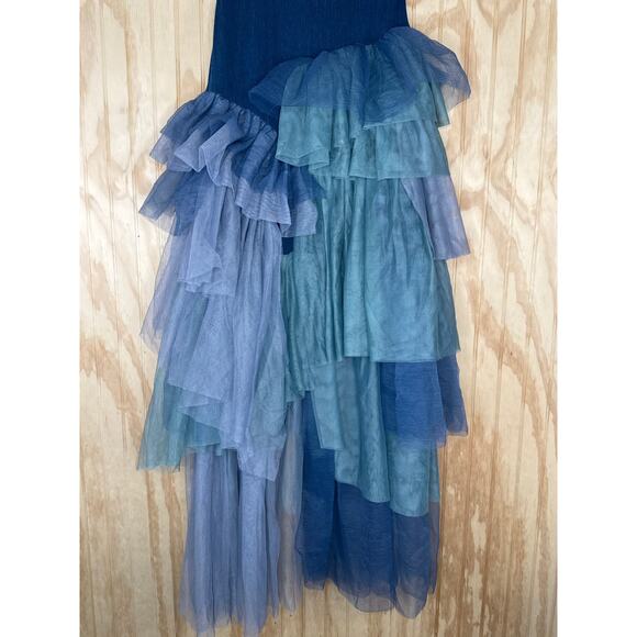 TOV Multicolor Tulle Tiered Skirt, Size 38 NWT Fairycore Whimsy Goth Slit Detail - Picture 3 of 9